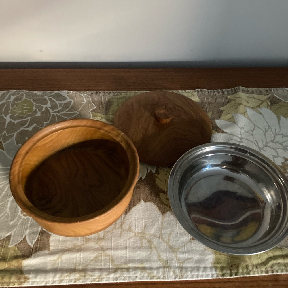 Mid-century three piece nut or dip bowl